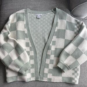 Checkered cardigan, size small